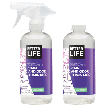 a bottles of Better Life Stain and Odor Eliminator.