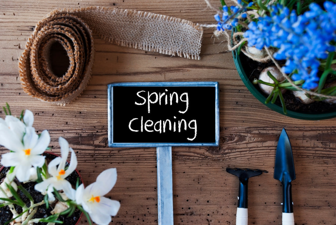 Eco-Friendly Spring Cleaning Tips Checklist Sign 