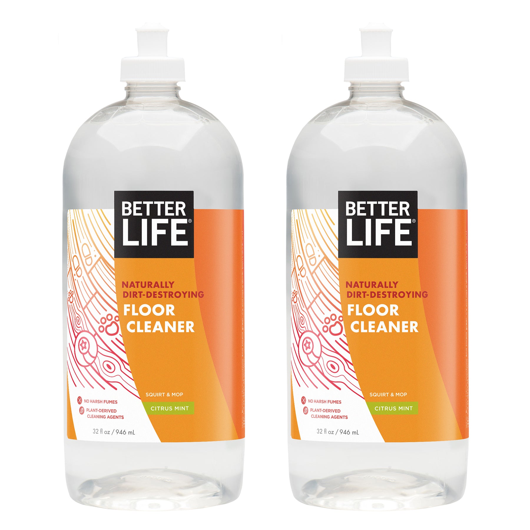 Better Life Simply Floored! Cleaner, Natural, Floor, Citrus Mint - 32 oz