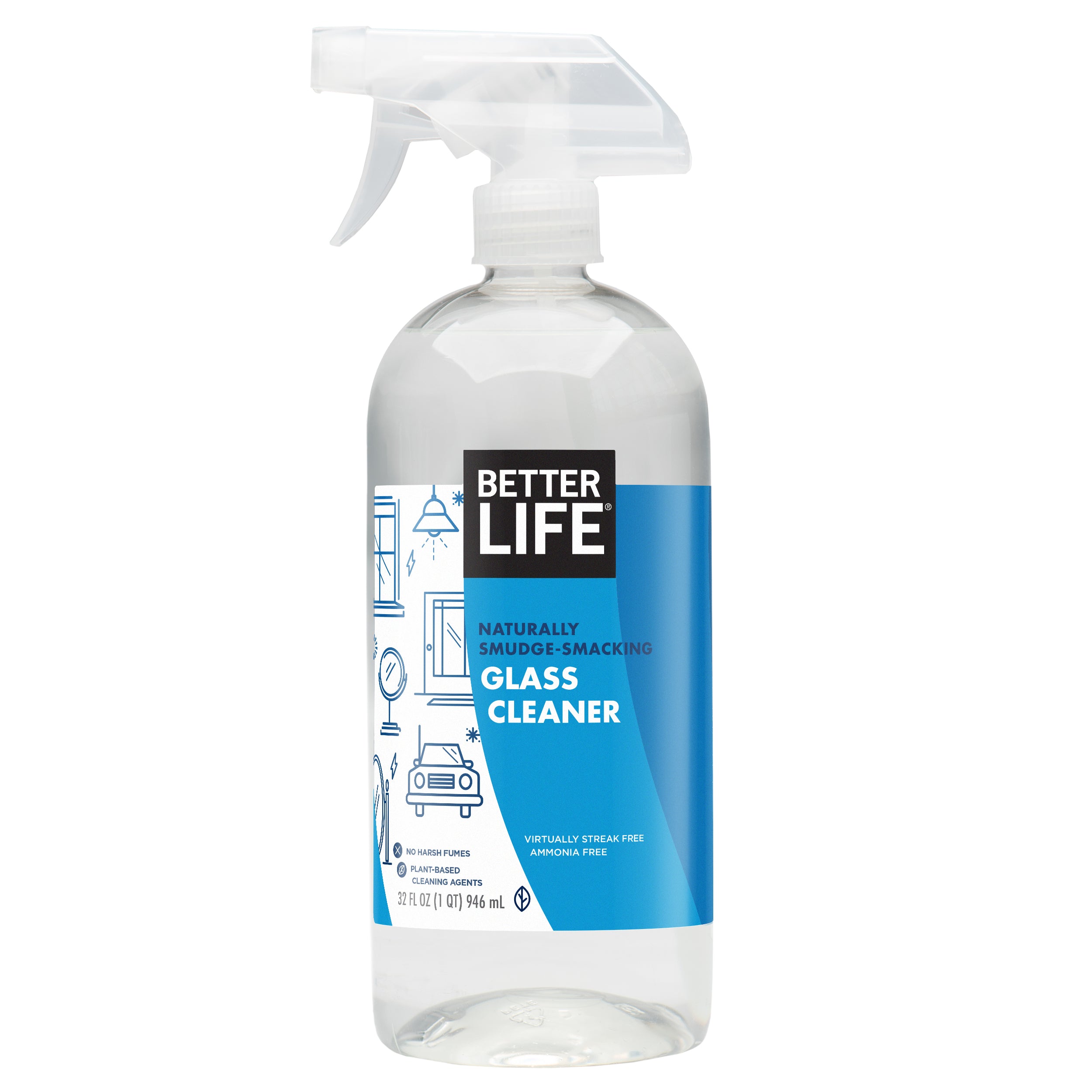 Better Life I Can See Clearly, Wow! Natural Glass Cleaner - 32 fl oz bottle