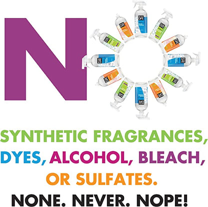 No synthetic fragrances, dyes, alcohol, bleach, or sulfates.