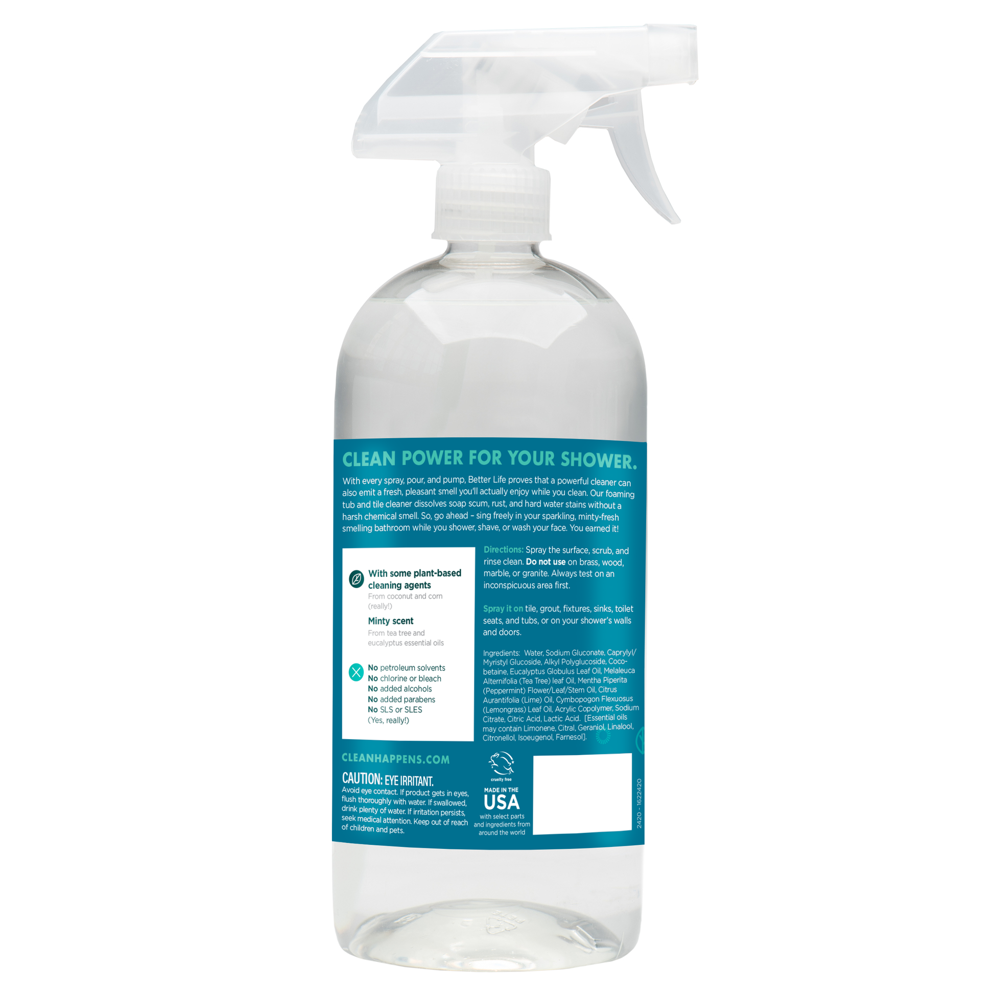 32 oz. Shower, Tub and Tile Cleaner, Powerful Foaming Bathroom Cleaner for  Hard Water Stains, Soap Scum, Calcium